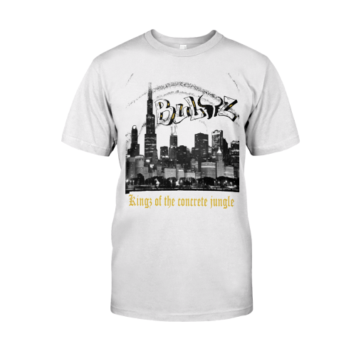 Bulyz Croncrete Jungle Kingz - Anvil Fashion Fit T-Shirt / White / Xs - Mens