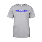 Bulyz Tribal Tee Blue Logo - Gildan Cotton T-Shirt / Sports Grey / S - Bulyz Mens
